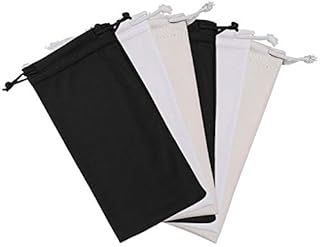 Hifot Microfiber Soft Sunglasses Case Pouch 6 Pack, Gadgets Cleaning & Storage Pouch Slip in Eyeglasses Case Bag