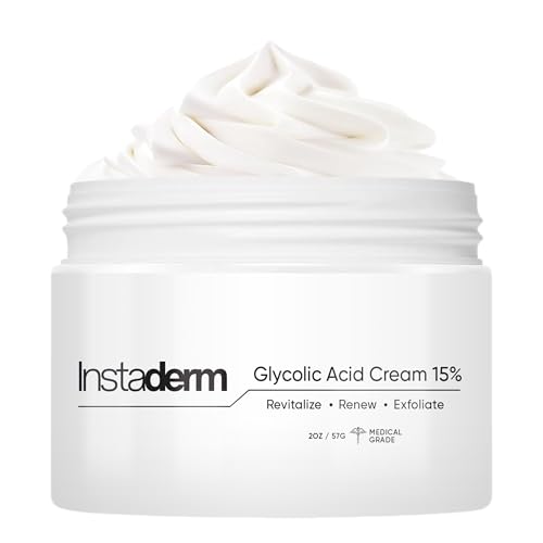 Glycolic Acid 15% Anti-Aging Wrinkle Cream- Reduces the Appearance of Fine Lines, Wrinkles, Age Spots, Dark Spots. Exfoliates, Smoothes Skin Texture, Tone & Improves Dull Looking Complexion.