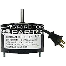 Nutone 0434A000 Motor replaced by S89615000, no bumpers