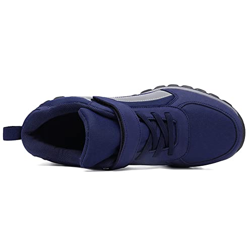 Image of LEADER SHOW Men's Comfortable Walking Shoes Non-Slip Safety Casual Sneakers for Elderly Strap Closure