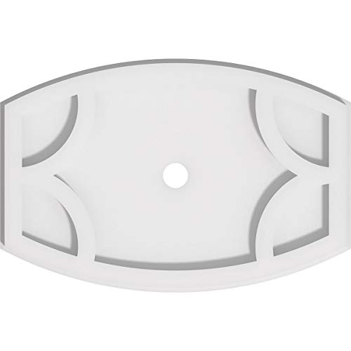 Image of Ekena Millwork CMP14X9KY-01000 Kailey Architectural Grade PVC Contemporary Urethane Ceiling Medallions 14 inchW x 9 3 /8 inchH x 1 inchID x 7 1 /2 inchC x 1 inchP