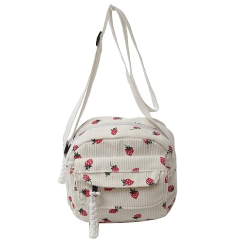 Cute Crossbody Bag for Women Small Corduroy Purse Trendy Crossbody Bag Strawberry Purse Shoulder Handbags