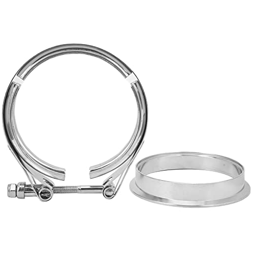 Clipe de fita de escape em V, braçadeira de flange de escape de 10 cm para manutenção