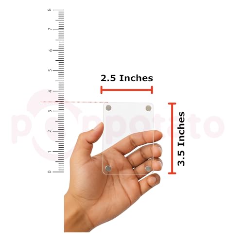Image of Premium Magnetic Acrylic Fridge Photo Frames | Glass Like Clear Frames | Instant Prints | Personalize Photos | 3.5x2.5 inch | For Bulk and business - Set of 20