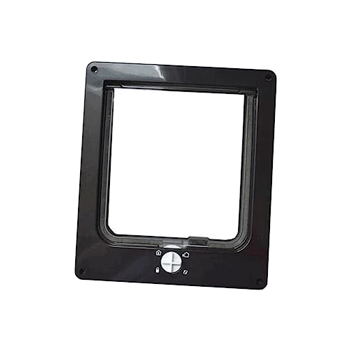 DOITOOL Pet's Cat Door Rotating Pet Entry Exit Black Durable Acrylic Smooth Surface Quiet Brush for Cats