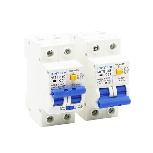 Mini disjoncteur RCD 2P 40A interrupteur master de protection différentielle