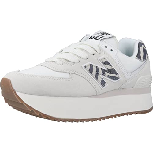 Image of New Balance Women's wl574 zdd platf Beige shoes., white, 6 AU