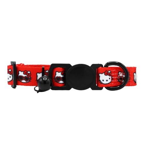 Sassy Woof Cat Collar Hello Kitty Red Classic - S Adjustable Durable Comfortable Patented Design and Stylish Pet Accessories for Small Cats