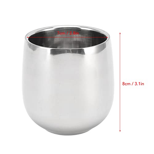 Fdit 4Pcs Stainless Steel Coffee Cup, Portable Coffee Mugs Double Walled Insulated Cups for Drinking Water Beer Coffee Tea 200ml - Image 2