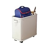 Lambo Carro de clasificación de ropa de cama, carrito de lavandería independiente, cesta de ropa fina con soporte, plegable, impermeable, clasificador y organizador con ruedas, cesta de ropa sucia