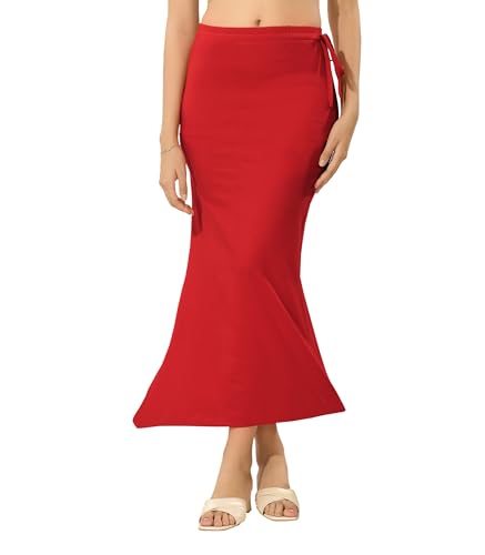 Image of TRASA Womens Saree Shapewear Petticoat, Cotton Lycra Petticoat, Skirts for Women, Shape Wear Dress for Saree