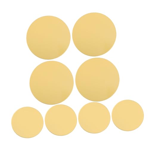GRIRIW Thickened 1.7mm Cake Rounds Paper Base 8pcs Gold Cake Inserts Nonstick Surface for 6'' 8'' Cakes Elegant Decor for Special Occasions