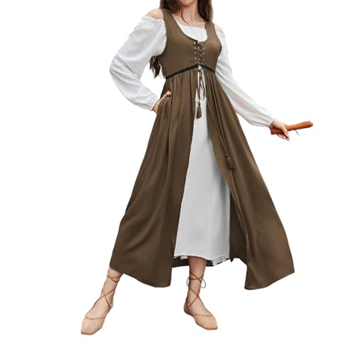 Vestido De Cintura Alta vintage para ferias renacentistas y fiestas góticas