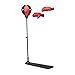 Relaxdays Punchingball Kinder, mit Standfuß, Pumpe, Boxhandschuhe, höhenverstellbar, HBT: 102 x 15 x 52 cm, schwarz-rot