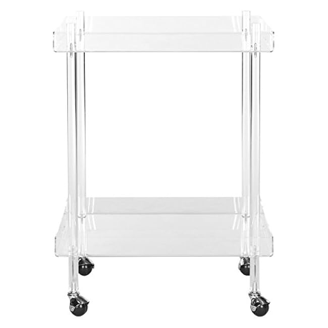 SAFAVIEH Home Collection Healy White Kitchen Cart, Clear-Kp4gNL9i