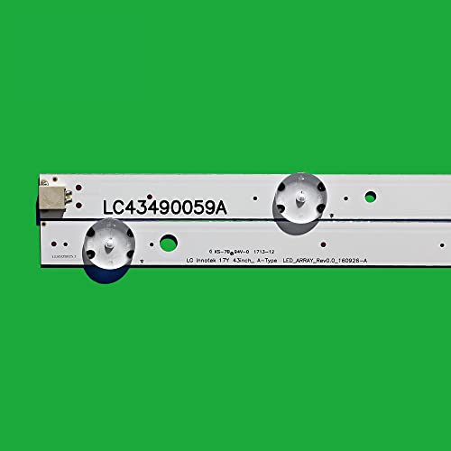 Tira de iluminación trasera 43UK6400 de 830mm para repuesto de pantalla LC43490086A