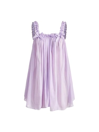 Image of MakeMeChic Women's 2 Piece Lingerie Mesh Cute Valentine Pajama Set Ruffle Bow See Through Vintage Nightgown Sleepwear