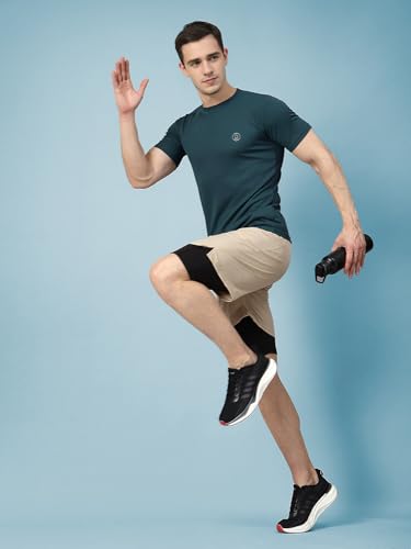 Image of CHKOKKO Double Layered Gym Shorts for Men Workout | Compression Inner Layer with Pockets Across Inner Outer and Back | Dry Fit Sports Athletic wear for Running Jogging or Training
