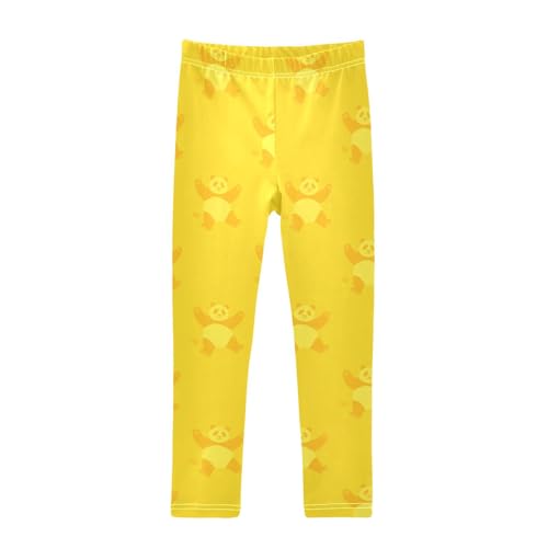 Girls' Leggings Cute Panda Yellow Kids Yoga Tights Pants 1 Pack 2301739