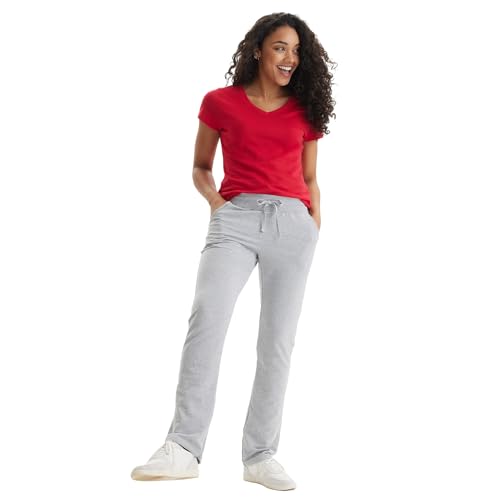 Image of Hanes Women's French Terry Pants, Pocket Lounge Pants for Women, Lighter-Than-Fleece Loungewear, 31 inch