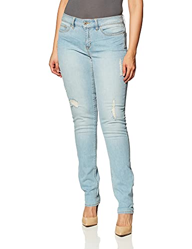Yummie Women's Modern Mid Rise Slimming Straight Denim Jeans