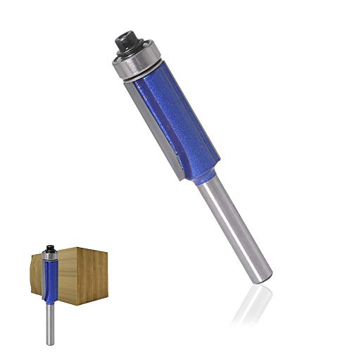 Wolfride Y-230 4Pcs Flush Trim Router Bit Set 1/4 Inch Shank Top Bearing Flush Trim Router Bit thumb #4