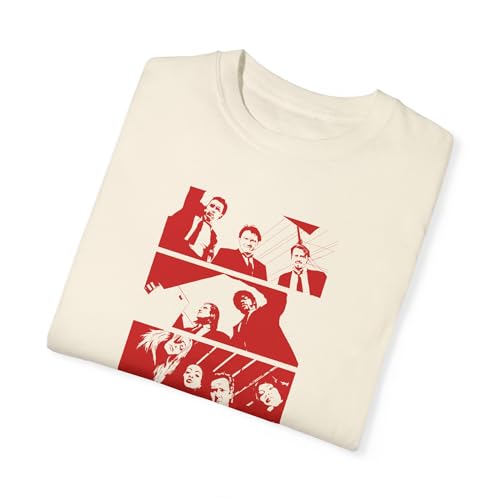 Tarantino T-Shirt – Iconic Trunk Shot Compilation Featuring Brad Pitt, Uma Thurman, and Steve Buscemi3