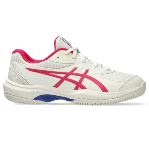 ASICS Kid's Gel-Game Grade School Tennis Shoes, 7, Cream/Bright Rose