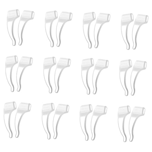 HAPINARY 12 Pairs Glasses Anti-Slip Cover Eyeglass Ear Hooks Eyeglass Hooks Replaceable Glasses Grips Eyeglass Accessories Ear Grip Sun Glasses Non-Slip Glass Grips Transparent