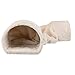 Trixie Tunnel Douillet pour Lapins/Petits Rongeurs Peluche Beige 27 × 21 × 80 cm