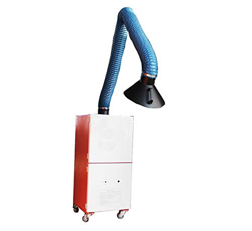 INTBUYING Portable Welding Fume Extractor Single Arm Strong Suction Dry Smoke Purifier Smoke Absorber Purifier Fume Extractor 220V