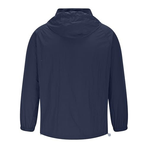 Mens UPF 50+ Light Jacket Full Zip Sun Protection Hoodie Summer Long Sleeve Shirt Hiking Fishing Outdoor with Pockets4