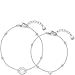 Produktbild JEWELS BY LEONARDO Armband Cindy Mutter & Tochter  Arm-Kettchen Set aus silberfarbenem Edelstahl  runde Plättchen mit einem Herz  ein Symbol der Liebe  Schmuck Geschenk für Frauen  025063