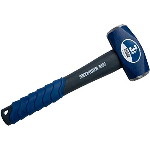 Seymour 41806 3 lb Drilling Hammer - Spiral Anti-Slip Grip & Overstrike Protection - Fiberglass 10
