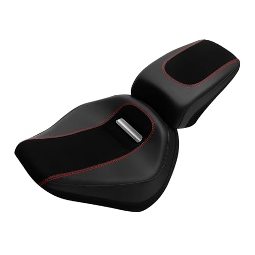 Fahrer- und Beifahrersitz kompatibel mit Harley Softail Breakout FXBR FXBRS 2018-2023 Motorrad(A Red)