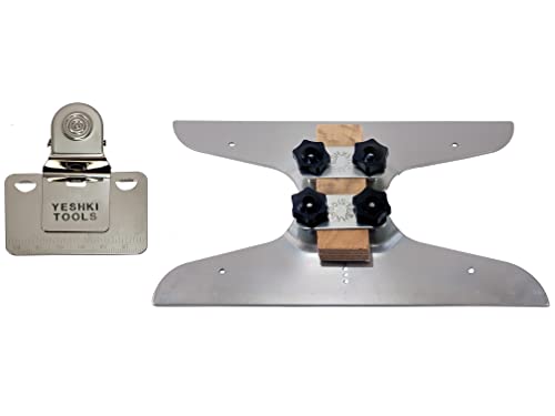 Professional Stair Tread Template Tool Jig, Reusable Angle Finder Plus Corners Clamp Holder Precision Measuring clip, Carpenter Tool Suitable for Stairs, Risers, Shelfs, Cabinets and Partitions Layout