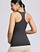 POSHDIVAH Women's Maternity Tank Tops with Built in Bra Padded Sleeveless Pregnancy Yoga Tee Workout Shirt Clothes, Grey Small