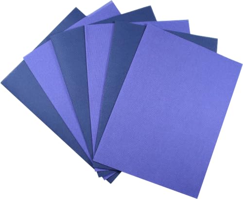 Image of KCS 4 /6 pc of 12 inch x 18 inch(30cmx45cm) 18 Count Cotton Aida Cloth Cross Stitch Fabric (6 pc, Royal Blue+Navy Blue)