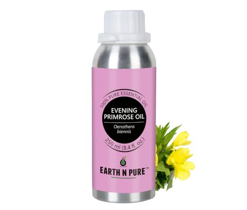 Image of Earth N Pure Evening Primrose Oil | 100% Pure & Natural | Cold Pressed | Skin Moisturization, Nourished Hair & DIY Skincare | 250ml