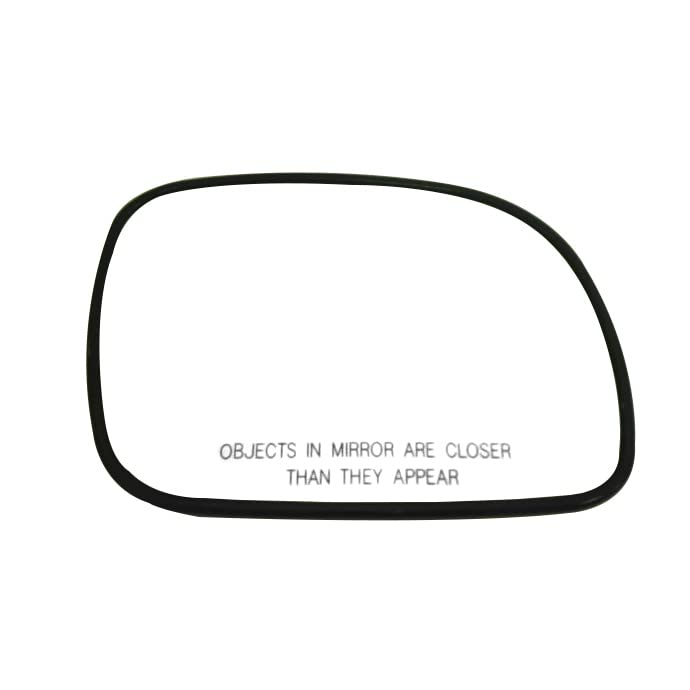 SCITOO Passenger Side Mirror Glass Compatible with 2001-2007 For DODGE CARAVAN HEATED Chrome Convex Right Exterior Mirror Glass With Backing Plate RM17004-12PA
