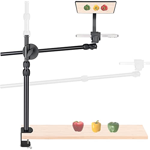 Fantaseal Soporte Telefono Movil y Microfono Ajustable Trípode Mesa Brazo Clip con Espejo ​de Monitoreo y Control Remoto Youtube Tik Tok Streaming Video Sujeta Smartphone para Blue Yeti iPhone Android Cover