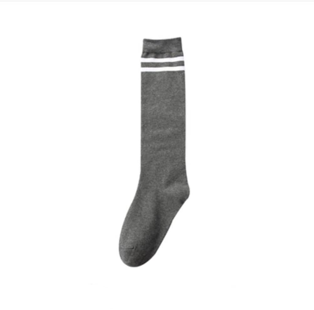 Chaussettes de veau pour femme lot de 2 paires de bas de compression de genou gris et blanc