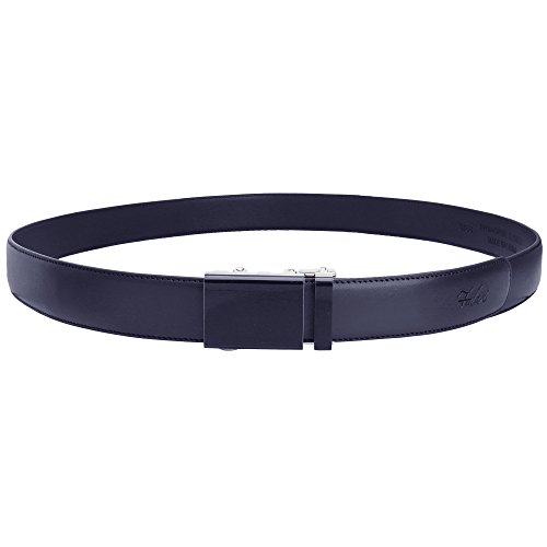 Image of Falari Men Unisex Genuine Leather Ratchet Dress and Casual Belt, Automatic Sliding Buckle, Trim to Fit