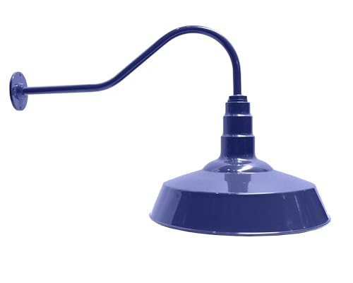 Ark Lighting AGB101-AS18-BLUE Gooseneck Barn Light - Blue Outdoor Dome