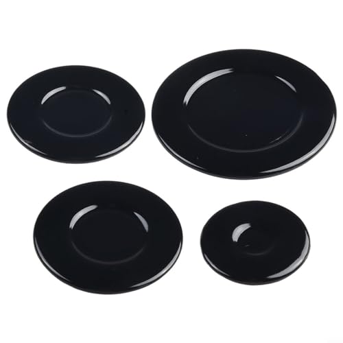 WIIYENA Juego de 4 tapas universales para quemador de gas, quemador de gas, tapa de llama, utensilios de cocina (pequeño, 2 medianos y grandes, 55 mm - 100 mm) (cóncavo)
