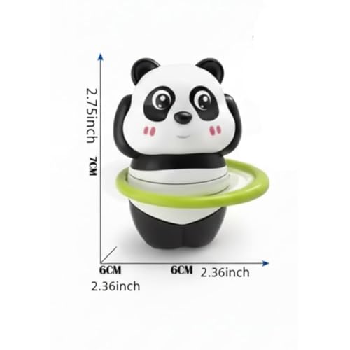 Image of SHAKTISM Panda Activity Toy for Kids - Skateboard Rider, Hula Hoop Spinner & Exercise Bar Toy - Cute Interactive Toddler Toys, Panda Figures, Gift for Boys & Girls Ages 3+ (Panda Hula Hoop Toy)