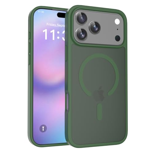 いphone12 Mini カメラ保護 MagSafe対応 落下保護 つや消しの半透明背面 おしゃれ 衝撃吸収 指紋つかない 放熱 耐衝撃 アイフェイス12 Miniケース 黄ばみなし 丈夫 滑り止め ワイヤレス充電(グリーン)