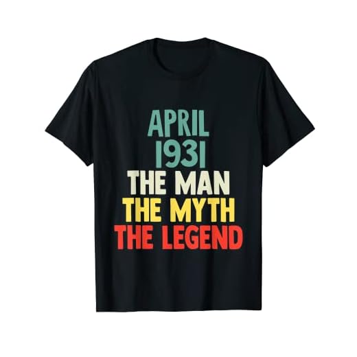 The Man Myth Legend 1931 Abril 91st Regalo de cumpleaños para 91 años Camiseta