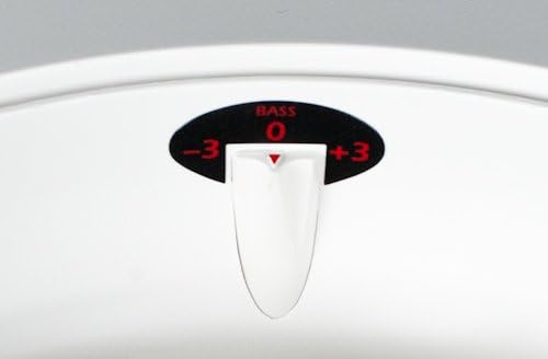 Close-up of the bass adjustment switch on SpeakerCraft AIM8 speaker