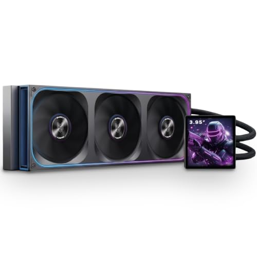 Majesty 360mm ARGB CPU Water Cooler | Customizable 3.9" IPS Display | Video & Graphics Display | Leak Proof Tubes | ARGB 3x120mm | Intel & AMD Fans | Black 1 Majesty 360mm ARGB CPU Water Cooler | Customizable 3.9" IPS Display | Video & Graphics Display | Leak Proof Tubes | ARGB 3x120mm | Intel & AMD Fans | Black